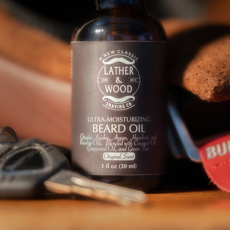Lather & Wood Shaving Co Ultra-Moisturizing Beard Oil Men Grooming, Health