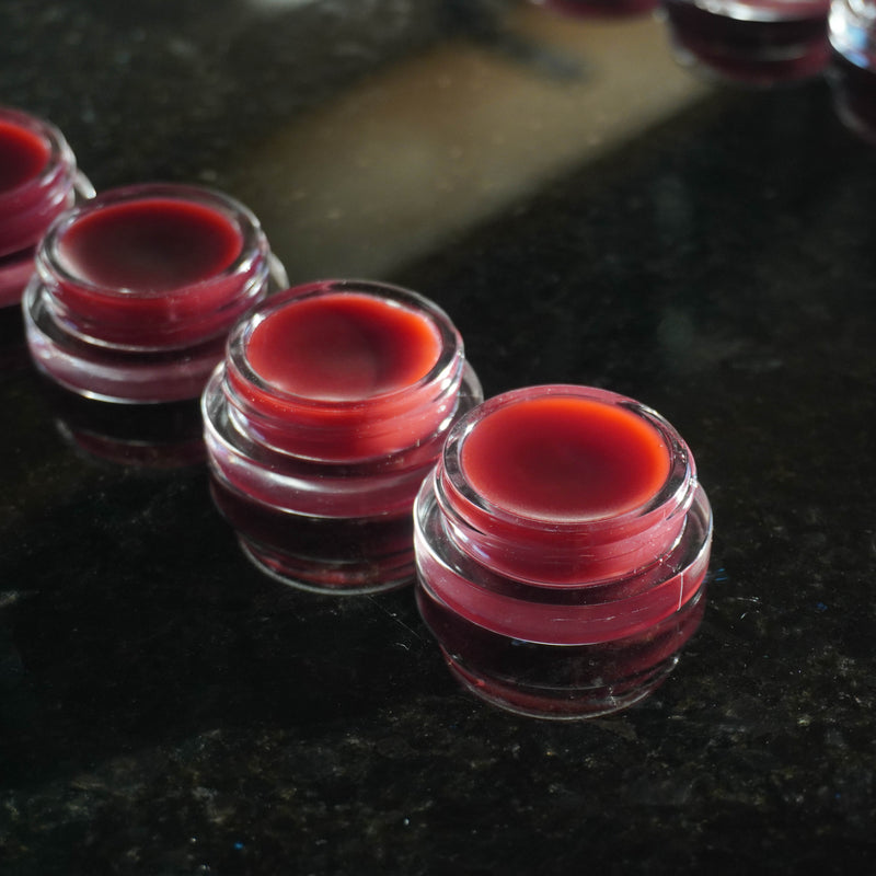 INDIGO ELIXIRS Mocha Rose Tint | for Lips & Cheeks Lip Balm Black 0.5 oz tin,0.15 oz jar