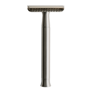 Lather & Wood Shaving Co Safety Razor - Baron Classic - Brushed Alloy Men Grooming, Health