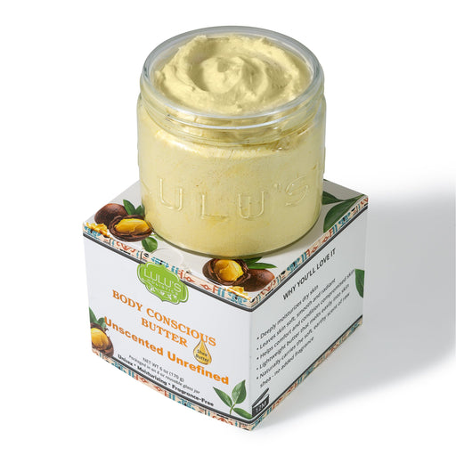 Lulu’s Holistics Unrefined Unscented Whipped Body Butter – Pure, Balanced Moisture Lotion & Moisturizer White Smoke 1 (8oz jar),2 (8oz jars),3 (8oz jars,4 (8oz jars