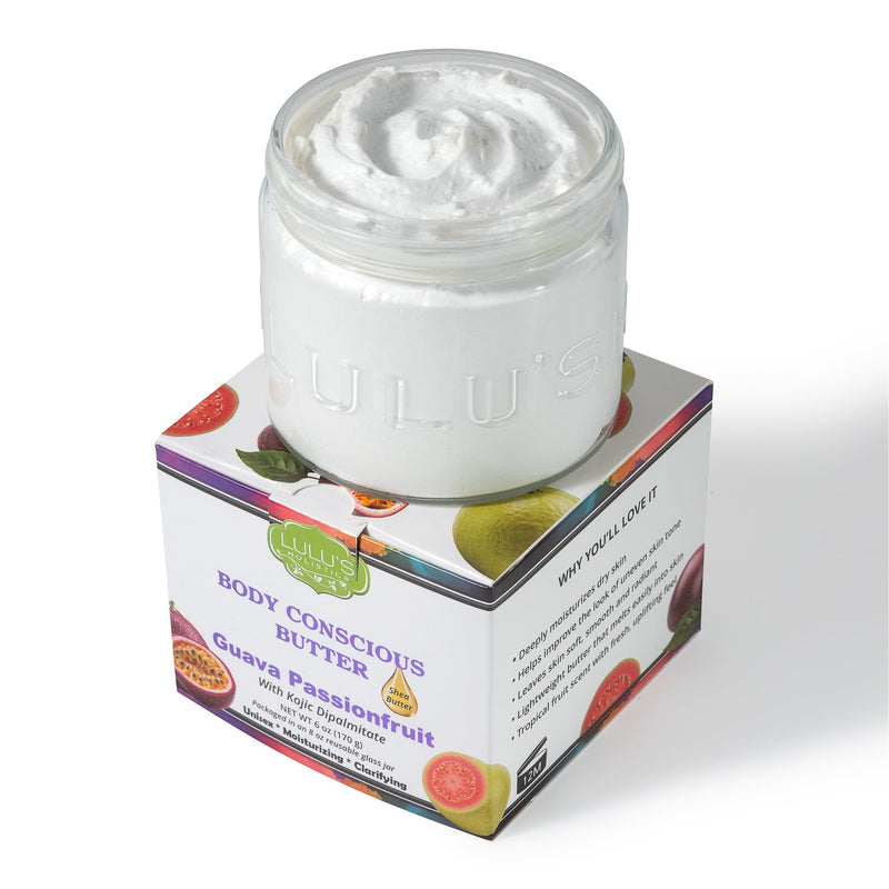 Lulu’s Holistics Guava Passionfruit Kojic Whipped  Shea Body Butter – Uneven Looking Skin Lotion & Moisturizer