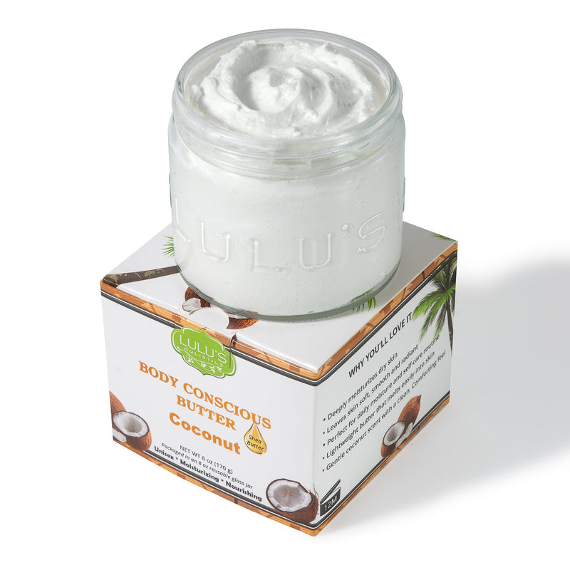 Lulu’s Holistics Coconut Whipped Body Butter – Deep Moisture & Soft Skin Lotion & Moisturizer