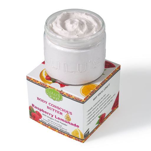 Lulu’s Holistics Raspberry Lemonade Whipped Body Butter – Nourishing, Skin-Softening Care Lotion & Moisturizer White Smoke 1 (8oz jar),2 (8oz jars),3 (8oz jars),4 (8oz jars)