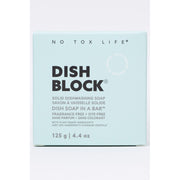 No Tox Life DISH BLOCK® solid dish soap - 4.4 oz (125g) bar - Fragrance Free - No Tox Life® Home & Kitchen
