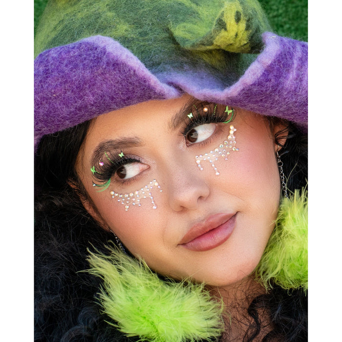 Firefly - Faux Mink Glitter Lashes with Butterfly and Rhinestone Embellishments