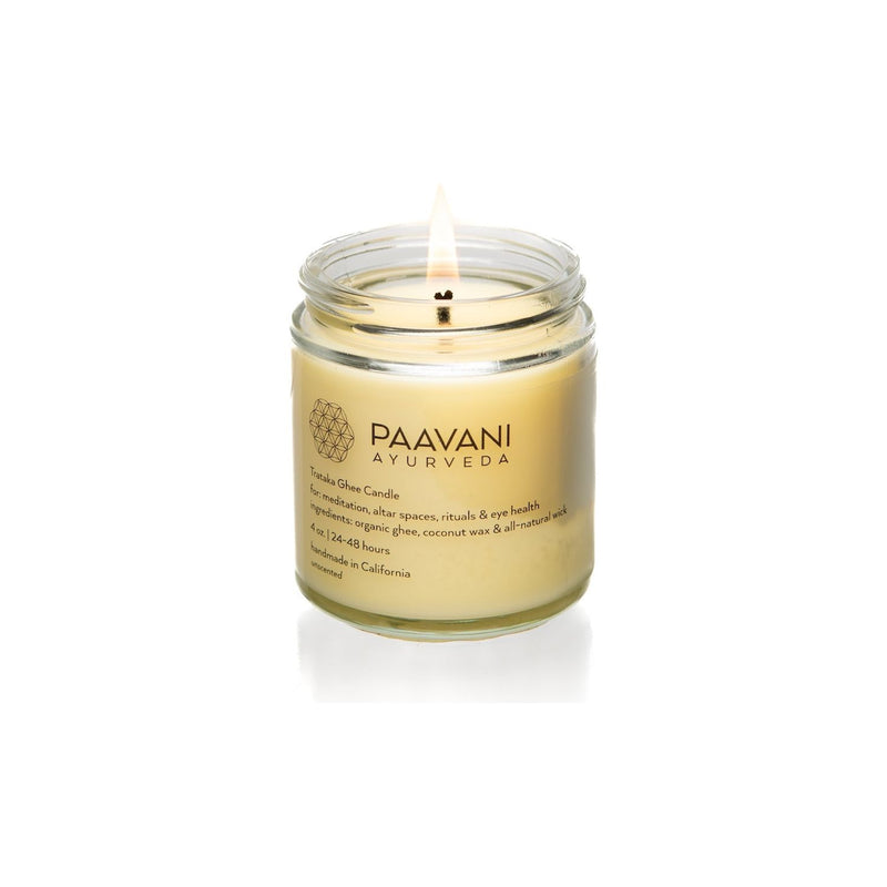 Paavani Ayurveda Trataka Ghee Candle | Ayurvedic Meditation Candle for Focus & Eye Health