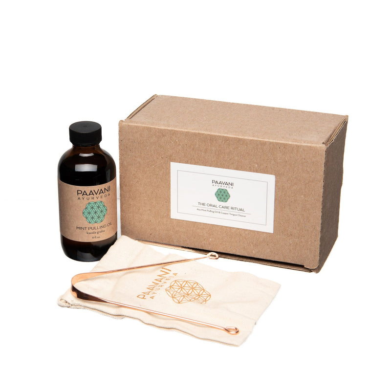 Paavani Ayurveda Mint Oral Care Ritual | Ayurvedic Oil Pulling & Tongue Cleaning variable