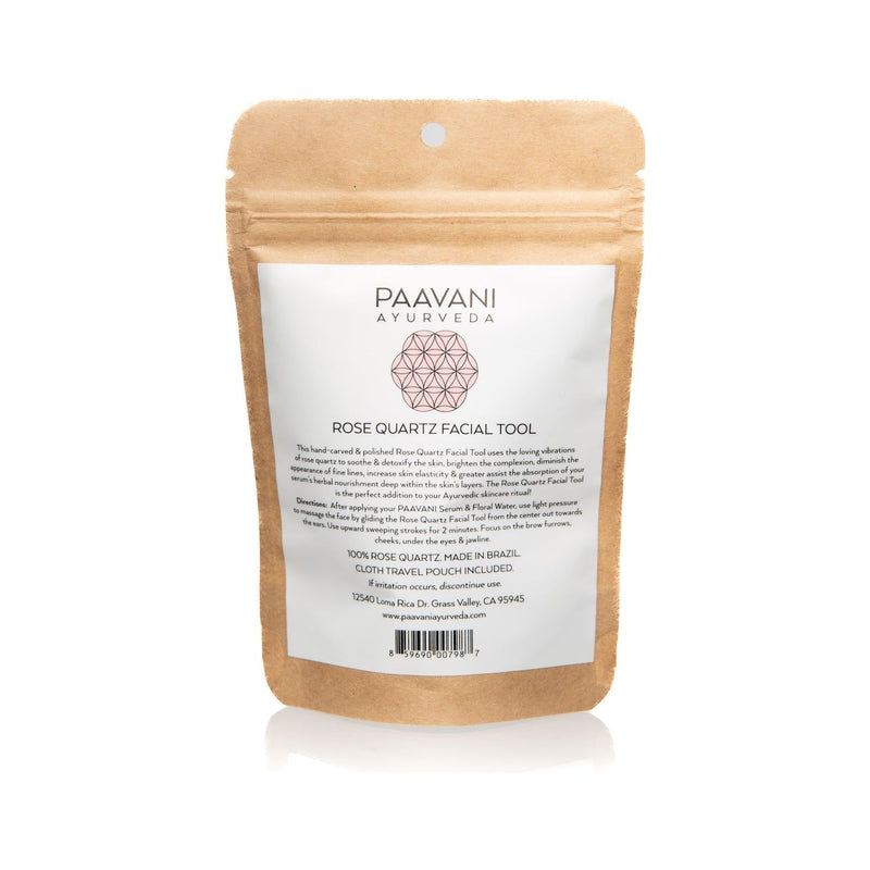 Paavani Ayurveda Rose Quartz Facial Tool | Ayurvedic Massage Stone simple