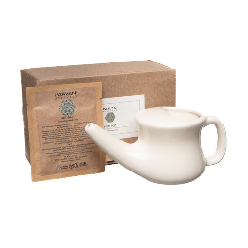 Paavani Ayurveda Ceramic Neti Pot | Ayurvedic Nasal Cleansing Tool for Sinus Health simple