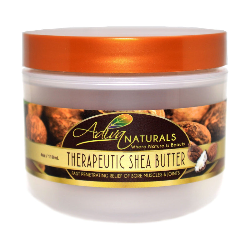 Adiva Naturals Therapeutic Shea Butter - Fast Relief of Sore Muscles & Joints 4oz Relief
