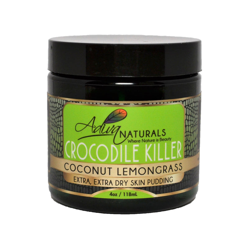 Adiva Naturals Crocodile Killer Dry Skin Pudding - Coconut Lemongrass (3 sizes) Moisture