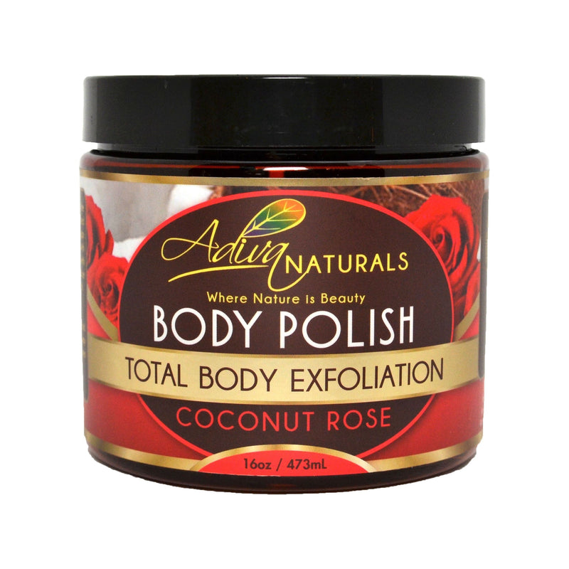 Adiva Naturals Ginger and Sugar Body Polish Scrub - Coconut Rose Scrub