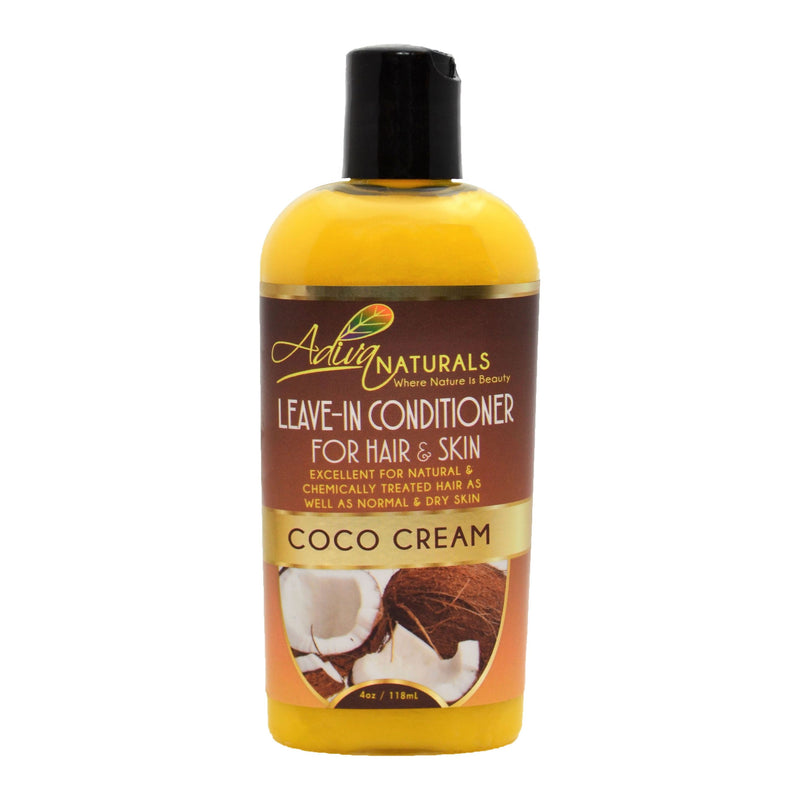 Adiva Naturals Leave-in Conditioner for Hair & Skin - Coco Cream 4oz Leave-in Conditioner