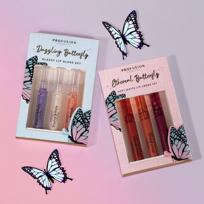 Profusion Cosmetics - Empowered Butterfly | Glassy Lip Gloss Set - 1oz
