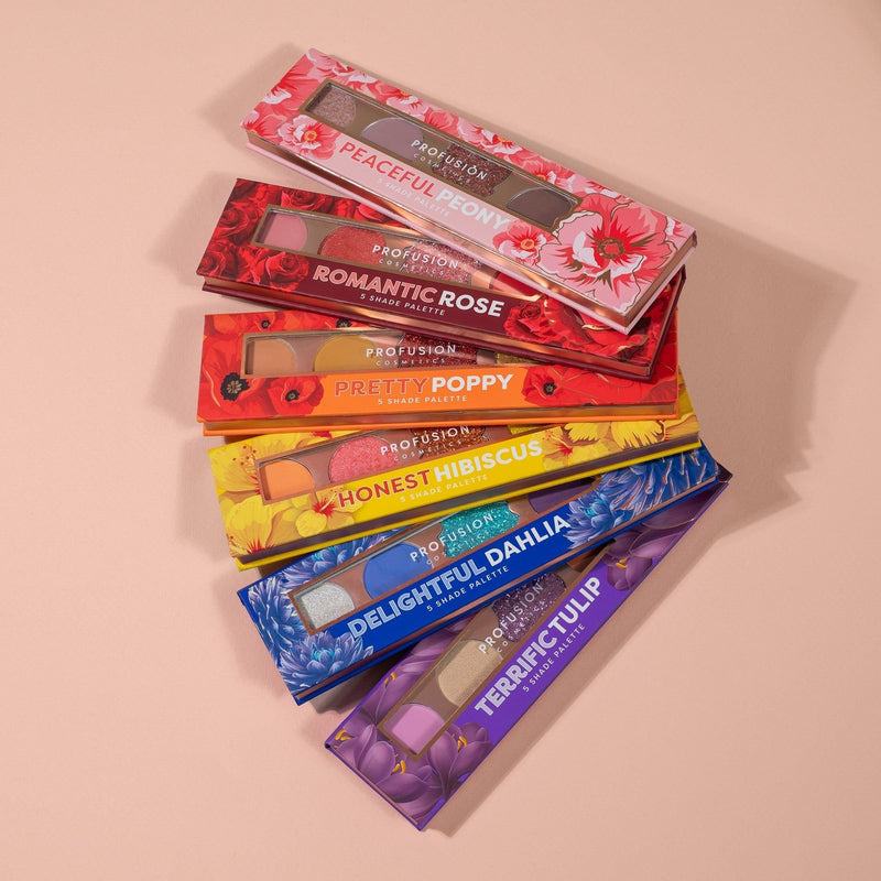 Profusion Cosmetics Blooming Hues 5 shade palette Eye