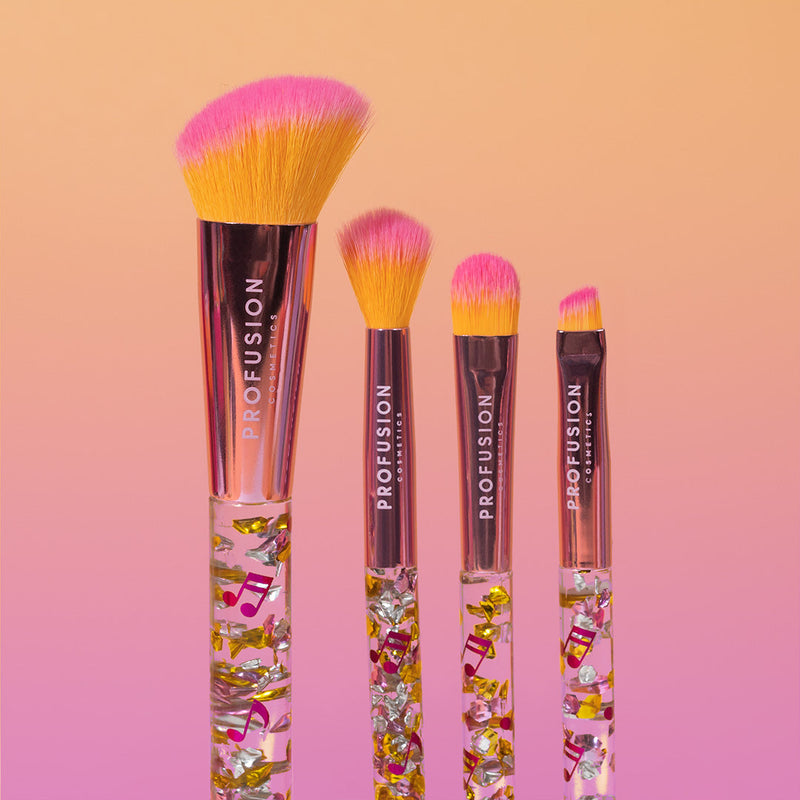 Profusion Cosmetics It's a Vibe | Feel the Beat 4-pc Face & Eye Brush Set Makeup Brushes
