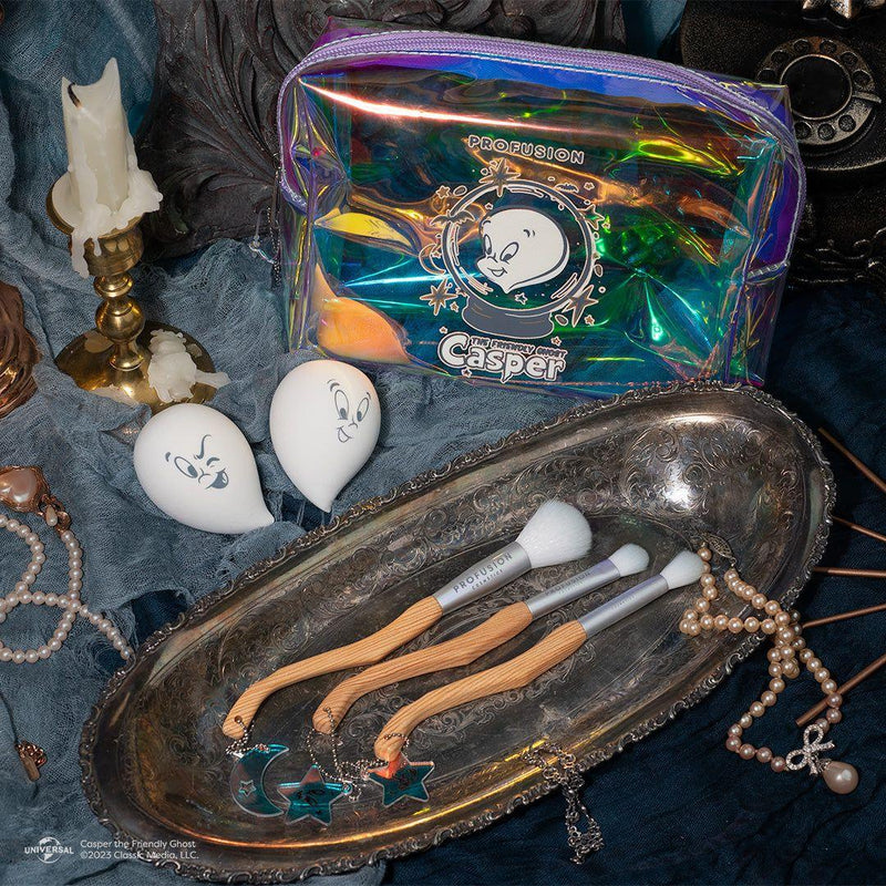 Profusion Cosmetics Casper the Friendly Ghost |  Cosmetic Bag & Glow in the Dark Face Gems accessories