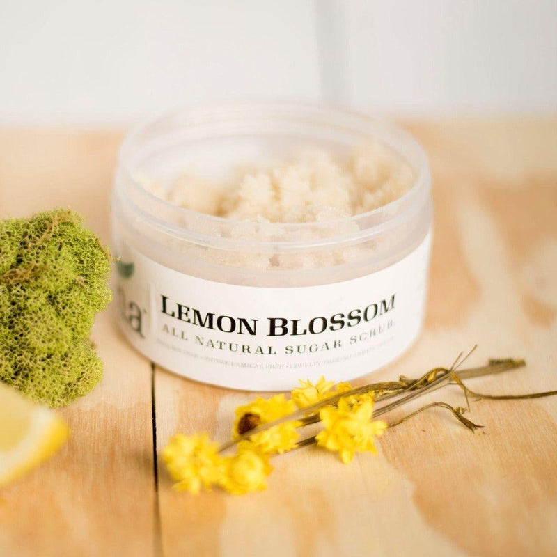 Una Biologicals® Lemon Blossom Sugar Scrub | Natural Bath | Una Biologicals Sugar Scrub