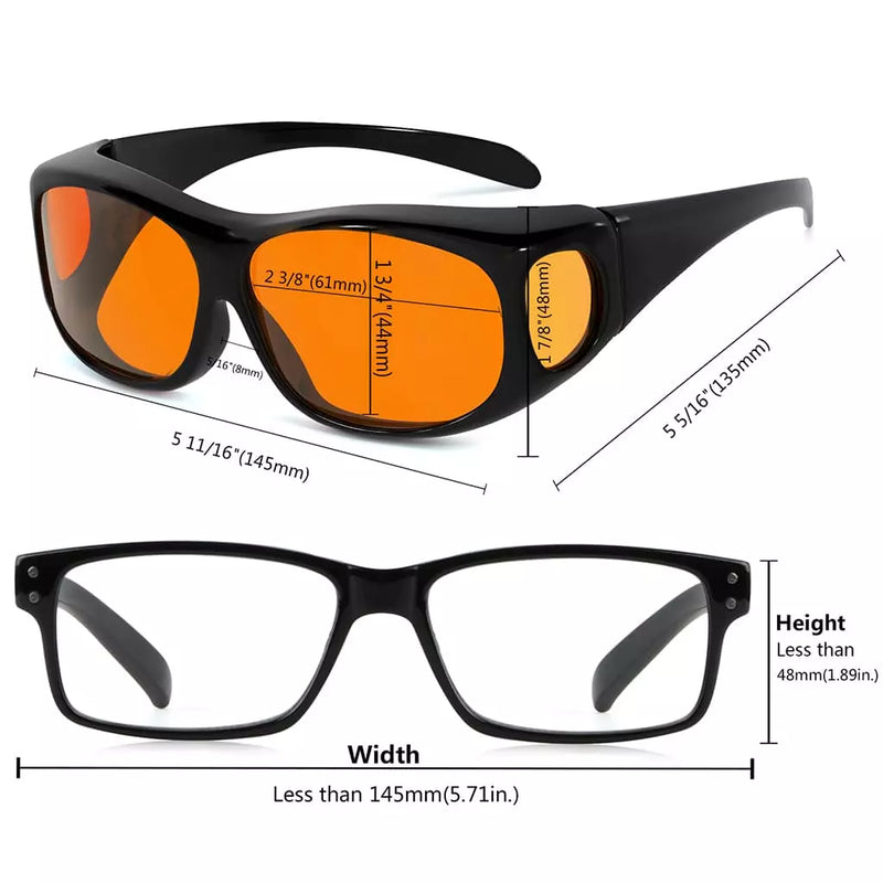 eyekeeper.com Blue Light Blocking Fitover Glasses Orange Sleeping Eyeglasses DSXM1806 Eyeglasses