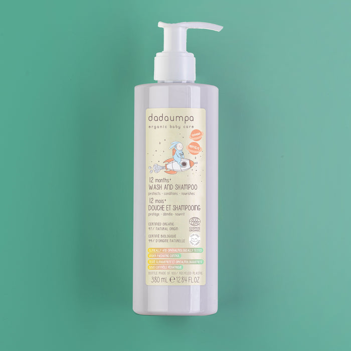 GFL Cosmetics USA - Dadaumpa Wash and Shampoo 12months+ Organic Certified  12.84oz. 