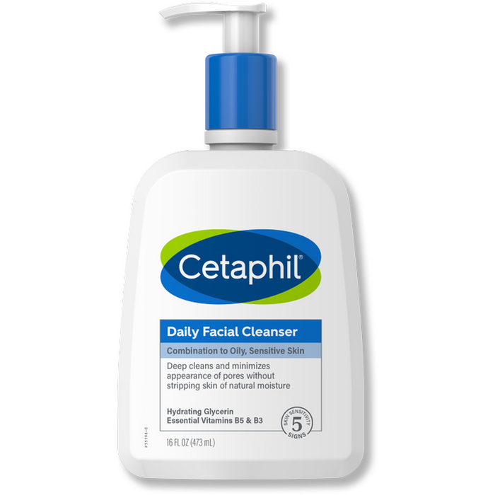 Cetaphil Daily Facial Cleanser, Combination to Oily Sensitive Skin - 16.0 Fl Oz