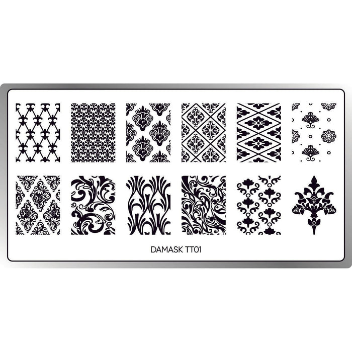 Twinkled T - Damask 02 Stamping Plate