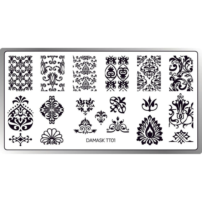 Twinkled T - Damask 01 Stamping Plate