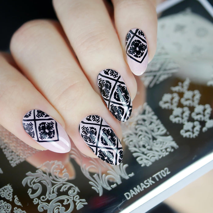 Twinkled T - Damask 02 Stamping Plate