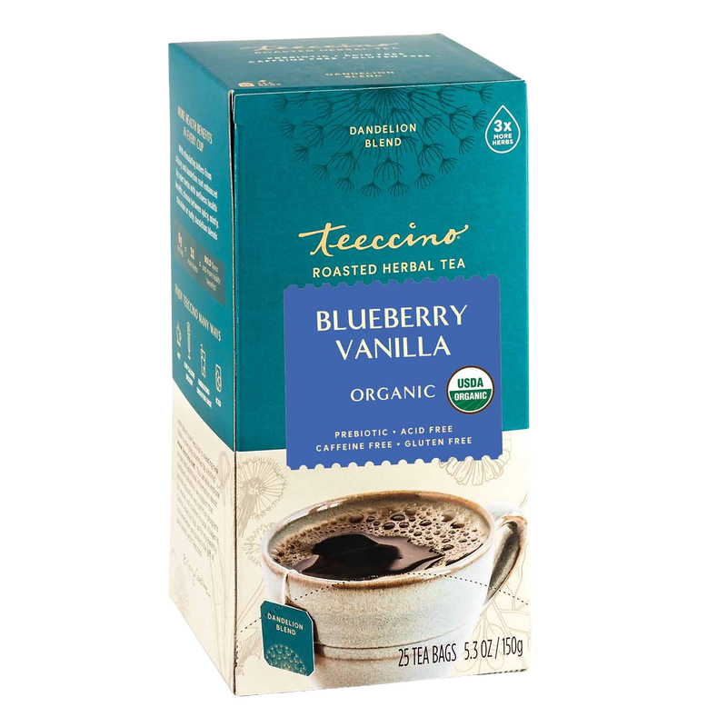Teeccino Dandelion Blueberry Vanilla Roasted Herbal Tea Herbal Tea