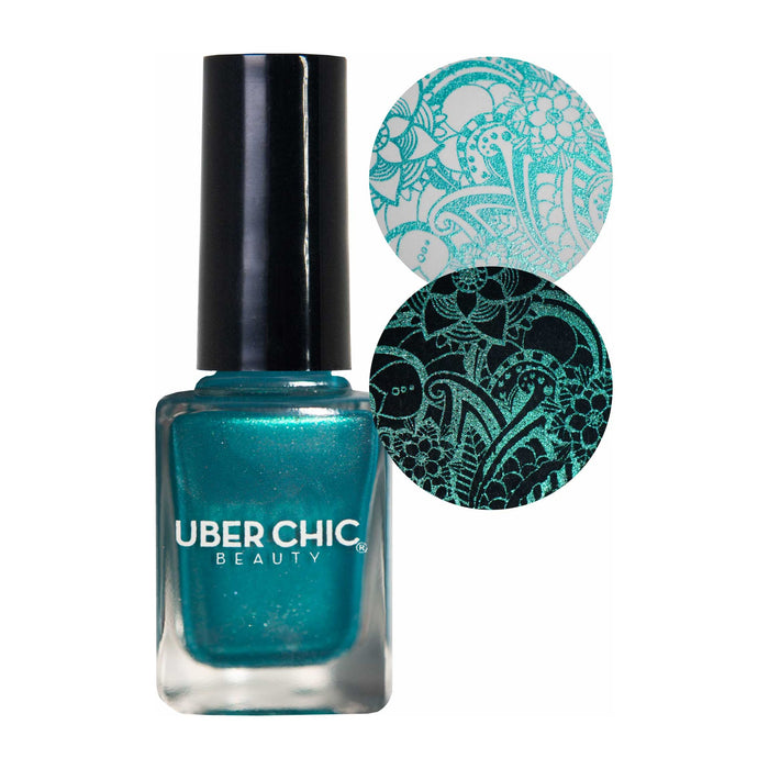 Uberchic Beauty Dance Teal Dawn   Stamping Polish