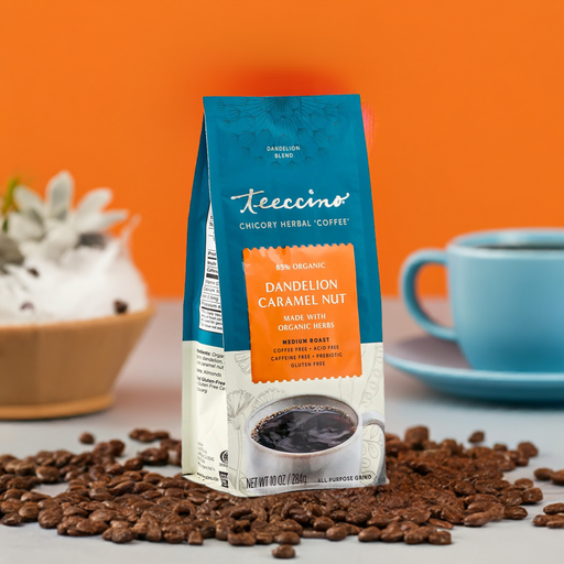 Teeccino Dandelion Caramel Nut Chicory Herbal Coffee Herbal Coffee