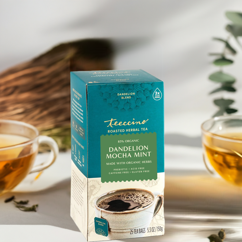 Teeccino Dandelion Mocha Mint Roasted Herbal Tea Herbal Tea