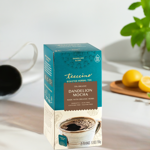 Teeccino Dandelion Mocha Roasted Herbal Tea Herbal Tea