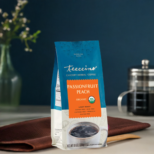 Teeccino Dandelion Passionfruit Peach Herbal Coffee Herbal Coffee