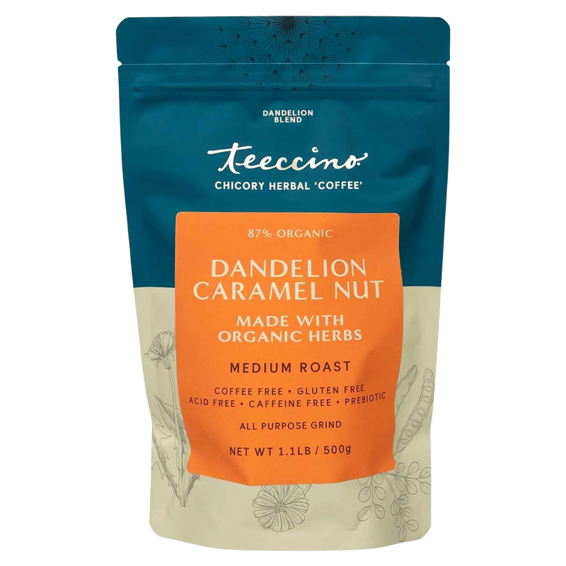 Teeccino Dandelion Caramel Nut Chicory Herbal Coffee Herbal Coffee