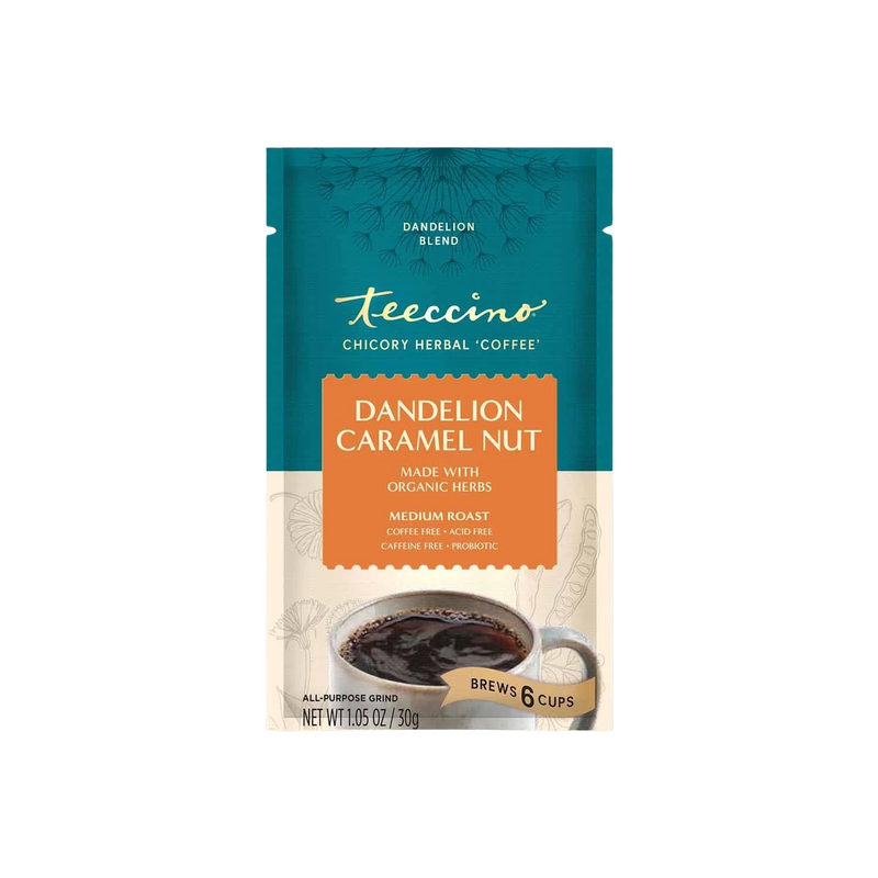 Teeccino Dandelion Caramel Nut Chicory Herbal Coffee Herbal Coffee