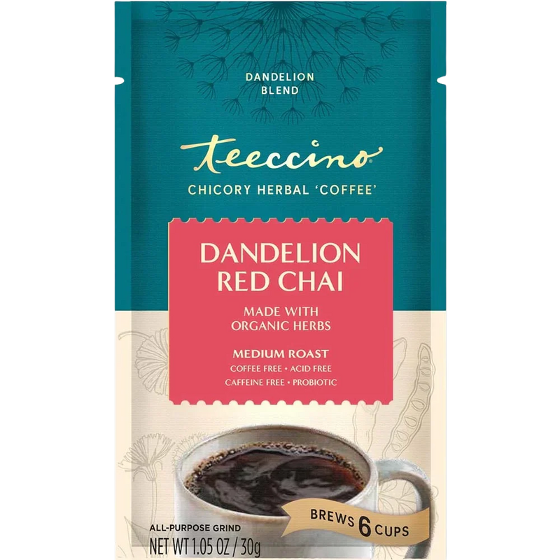 Teeccino Dandelion Red Chai Herbal Coffee Herbal Coffee