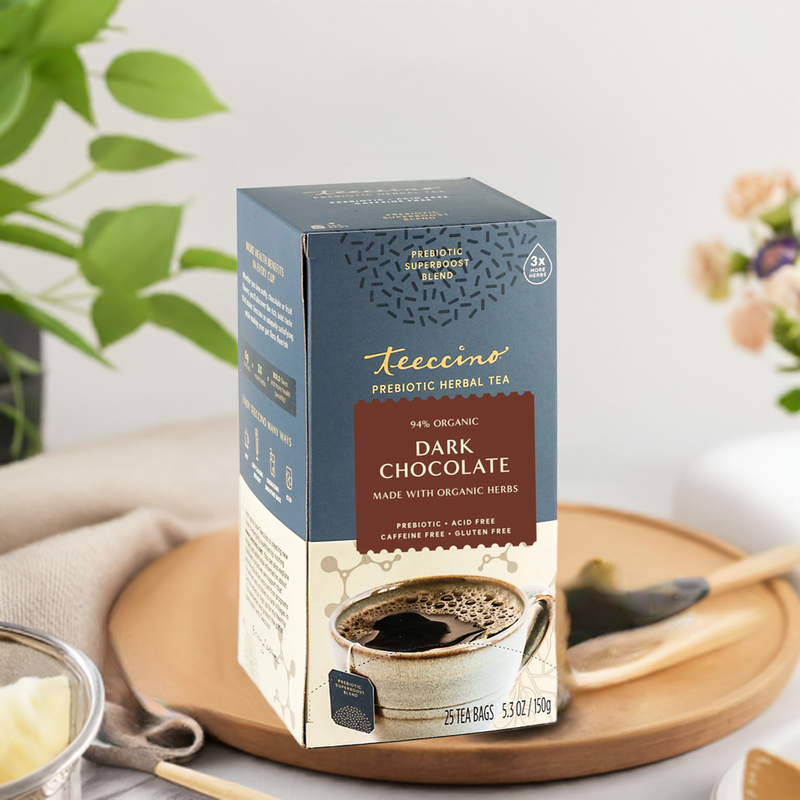 Teeccino Dark Chocolate Prebiotic SuperBoost Herbal Tea Herbal Tea