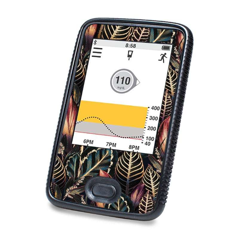 Peelz Dark Moon Leaves DEXCOM G6 Touchscreen Receiver Peelz/Stickers