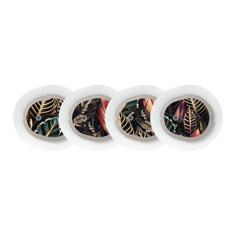 Peelz Dark Moon Leaves Designed for the DEXCOM G7 and Stelo Transmitter Peelz/Stickers