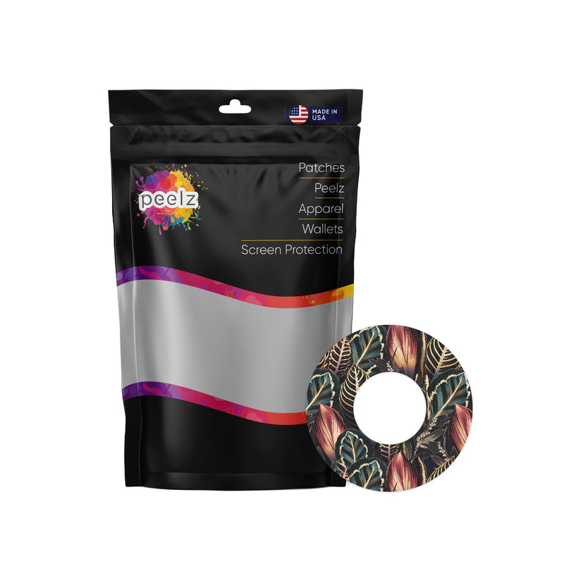 Peelz Dark Moon Leaves  Patch  Tape Designed for the FreeStyle Libre 2 Patch Medical Tape