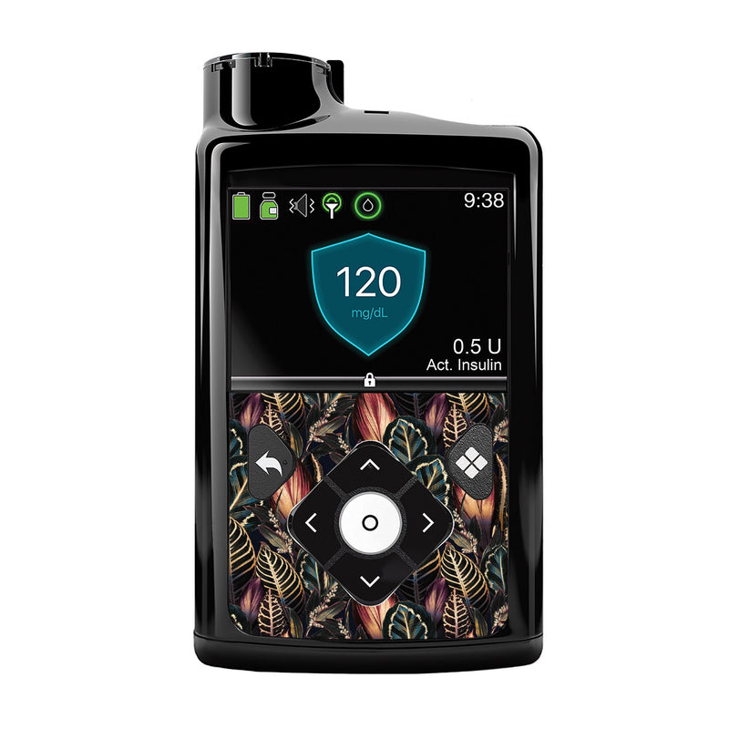 Peelz Dark Moon Leaves for Medtronic MiniMed 770G & 780G Peelz/Stickers