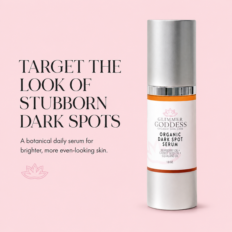 Glimmer Goddess® Organic Skin Care Organic Dark Spot Serum – Fade Hyperpigmentation & Even Skin Tone Serums Misty Rose 1 oz.