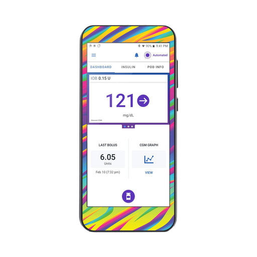 Peelz DayGlo Sticker for Omnipod® 5 Controller – Pump Peelz Peelz/Stickers