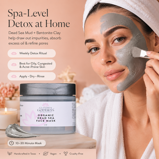 Glimmer Goddess® Organic Skin Care Organic Dead Sea Mud Mask – Exfoliate & Rejuvenate Masks & Peels