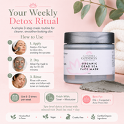 Glimmer Goddess® Organic Skin Care Organic Dead Sea Mud Mask – Exfoliate & Rejuvenate Masks & Peels
