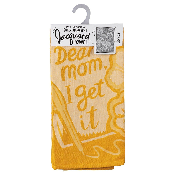 The Bullish Store - Dear Mom, I Get It Funny Snarky Yellow Dish Cloth Towel