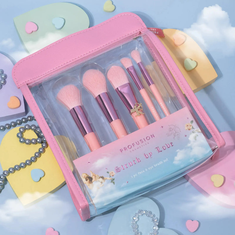 Profusion Cosmetics Dear Cupid - Struck By Love 5 PC Face & Eye Brush Set