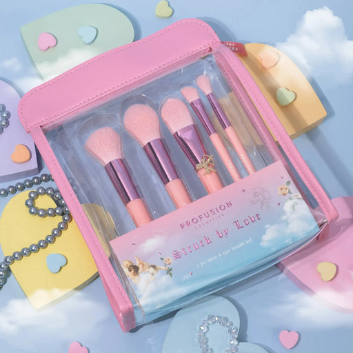 Profusion Cosmetics Dear Cupid - Struck By Love 5 PC Face & Eye Brush Set