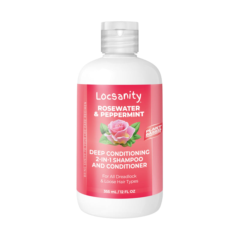 Locsanity Rosewater and Peppermint Moisturizing, Conditioning and Nourishing Shampoo Shampoo & Conditioning
